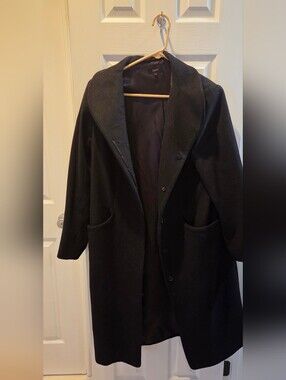 Quince Women's Black Shawl-Collar Coat